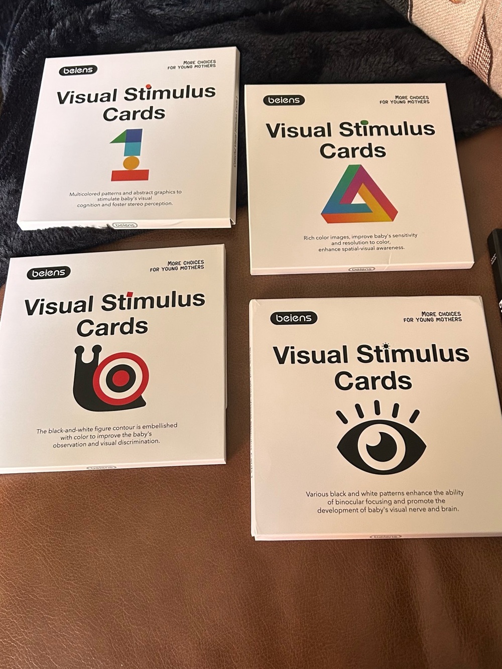 Visual Stimulus Cards - White - Set of Infant Stimulation Cards